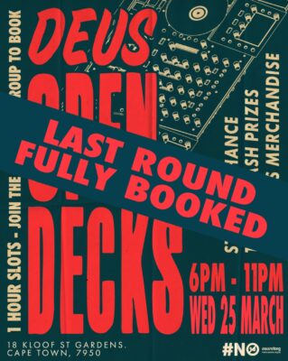 OPEN DECKS WEDNESDAYS – LAST ROUND